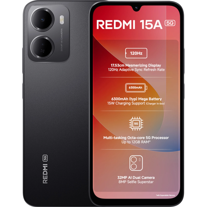 Redmi 15A 5G 6/128GB Ace Black