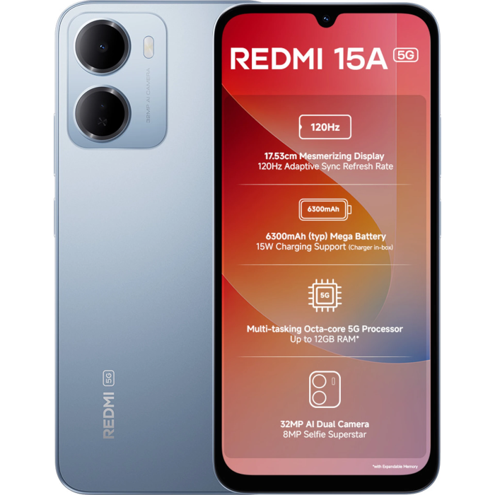 Redmi 15A 5G, 4/128GB, Blue